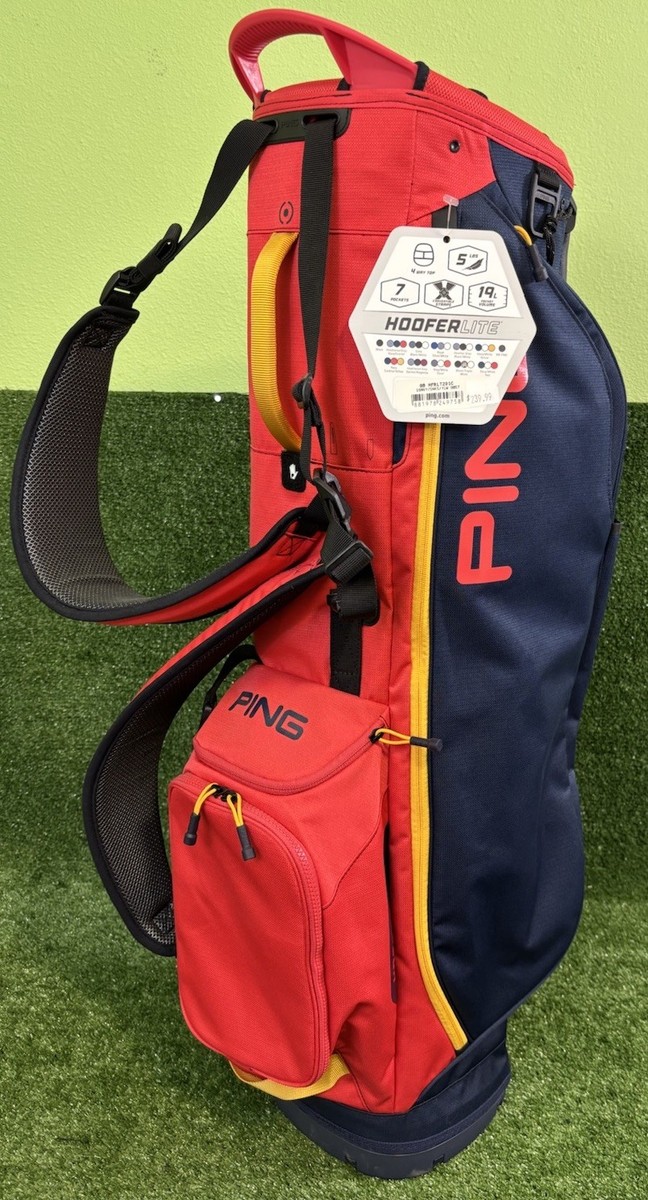PING 2021 HOOFER LITE Golf Stand Bag NEW Navy Sunkiss Yellow PING 2021 HOOFER LITE Golf Stand Bag NEW Navy Sunkiss Yellow