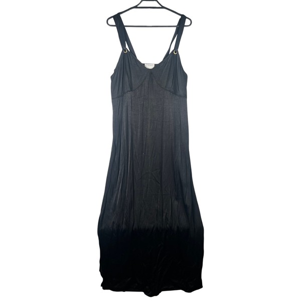 Witchery Black Satin Midi Slip Dress Size 10