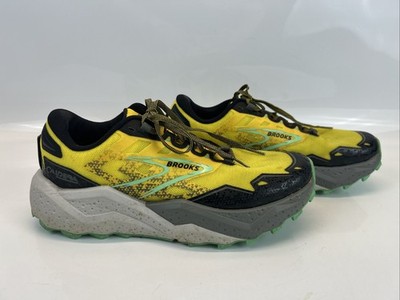 Brooks Caldera 7 Men s US Size 8 Lemon Yellow Trail Running Shoes 1104151D741