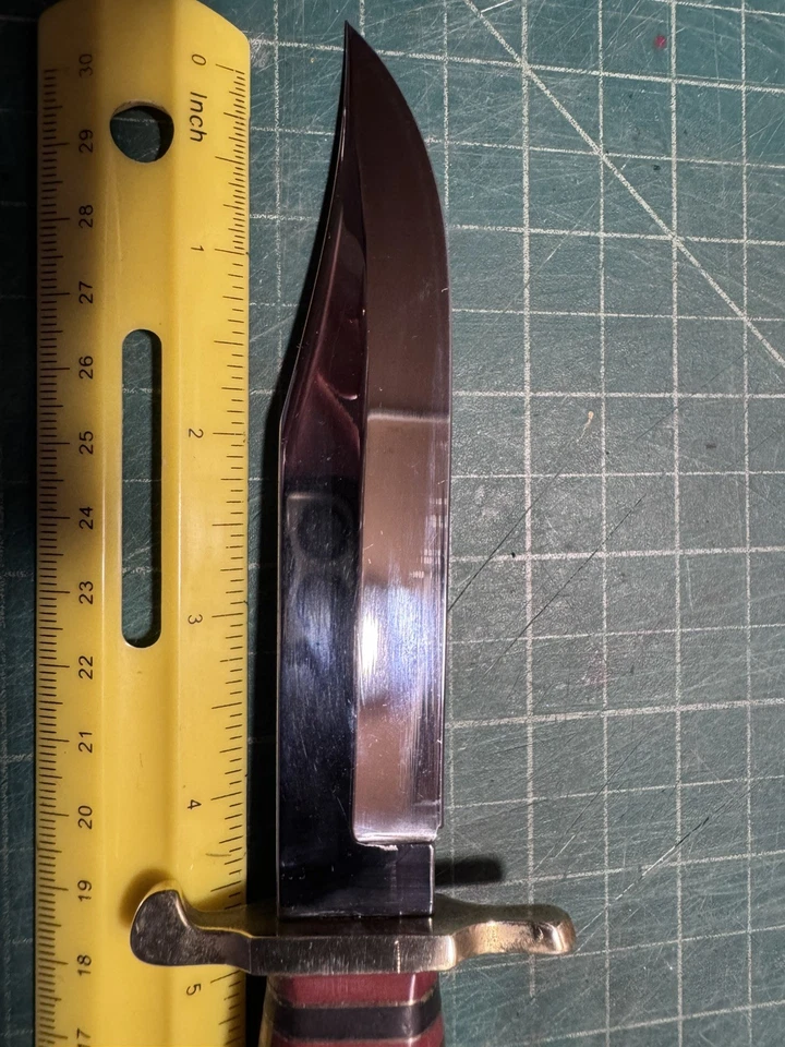 Linder Bowie 刀固定刀片 Solingen 德国 Inox Rostfrei Stag +鞘 — 第 2/4 张图片