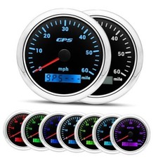 GPS Speedometer 85mm 3-3/8" Digital Odometer 60MPH 60 MPH Black and Silver