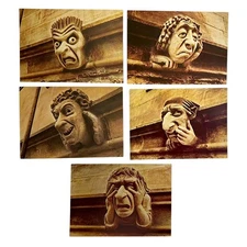 Stone Gargoyle Postcards Oxford Vintage Bell Tower 5 New College Carvings