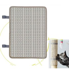 Cat Nail File Scratcher, Sisal Scratch Pad Wrapped 14.8 inches, Cream