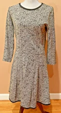 NWT PATRIZIA PEPE DRESS BLACK/WHITE ITALY SZ 46