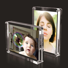 Acrylic Picture Frames 2.5X3.5 Inches, Small Picture Frame Magnetic Photo Displa