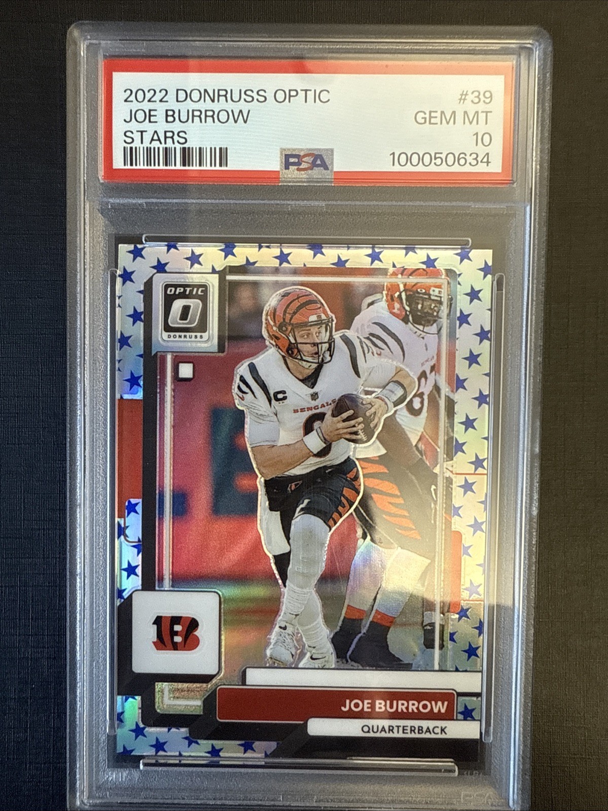2022 Panini Donruss Optic Joe Burrow #39 Stars Prizm Gem Mint 10 PSA