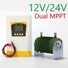 3000W Dual MPPT Hybrid Solar Wind Turbine Charge Controller 12V 24V With Load