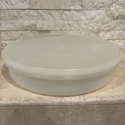 Vintage Tupperware 242 12'' Round Pie Cupcake Cookie Cake Container W/Lid 224