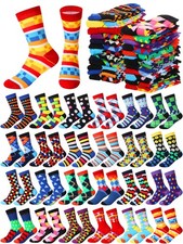 Shinymoon 24 Pairs Funny Socks Bulk Fancy Novelty Pattern Socks for Women Men...