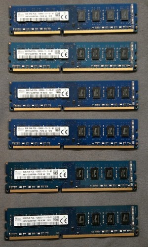 (6x) 8GB SK HYNIX HMT41GU6BFR8A-PB 2RX8 PC3L-12800U 11-13-B1 RAM A2-9(8) 🇺🇸