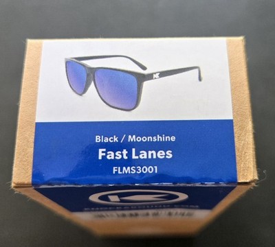 Knockaround Fast Lanes  Polarized Black / Moonshine Square Sunglasses - FLMS3001