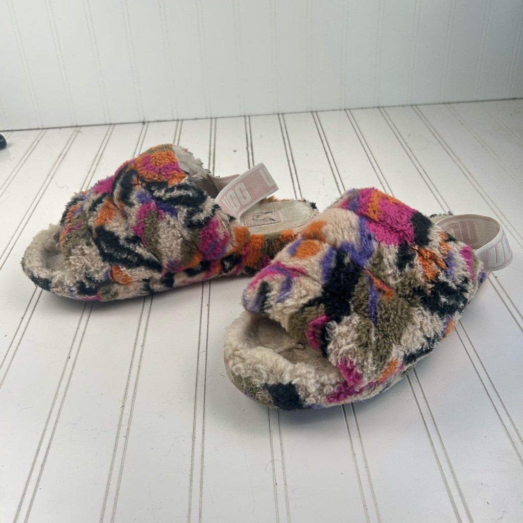 UGG Fluff Yeah Slingback Multicolor Slippers Wome… - image 6