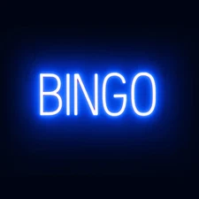 SpellBrite BINGO Sign | Neon Bingo Sign Look, LED Light | 18.3" x 6.3"