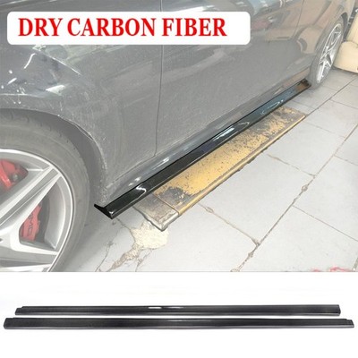 Fits 08-14 Benz C Class W204 C63 AMG Sedan DRY Carbon Fiber DP Style Side Skirts