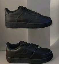 BOYS GRADE SCHOOL NIKE AIR FORCE 1 LE BIG KIDS BLACK/BLACK FV5951-001-SIZE 4.5