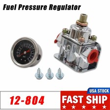 12-804 1-4 Psi Fuel Pressure Regulator Gauge For Carburetor Carb Quick Fuel 12-804 1-4 Psi Fuel Pressure Regulator Gauge For Carburetor Carb Quick Fuel