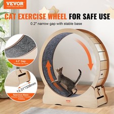 New Wooden Cat Exercise Wheel, 43.3" Large Cat Treadmill Wheel New Indoor Cats,