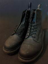 Dr. Martens Men's Ajax Black Combat Ankle Boots Lace-Up Round Toe US 10