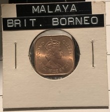 1961 - Malaya & British Borneo - 1 Cent - High Grade! -  Gem BU Red - C00371