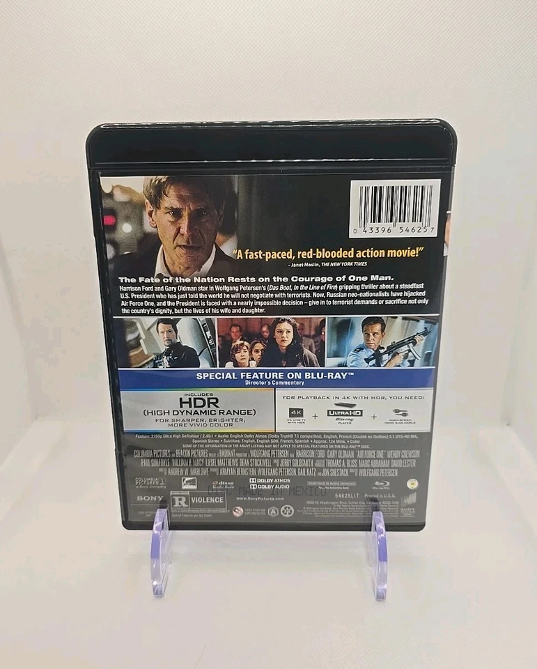 Air Force One (4K Ultra-HD + Blu-ray 1997) Harrison Ford Gary Oldman Glenn Close - Image 3 of 4