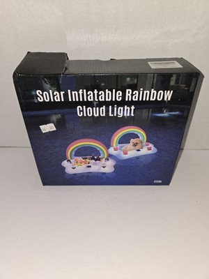 Brand New In Box Solar Inflatable Rainbow Cloud Light Pool Float