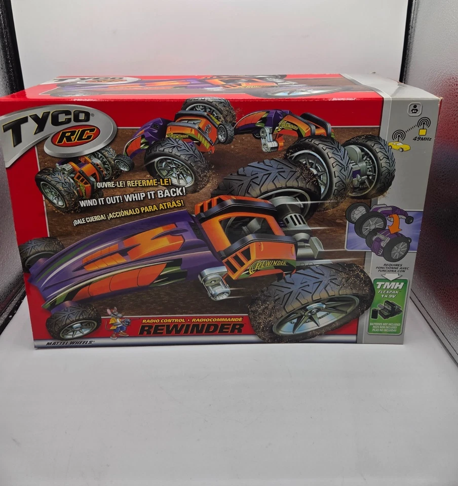 Nuevo rebobinador de auto control radio control Tyco 2003 vintage ruedas Mattel sellado 49 MHz Foto 2 de 4