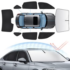 Sunsdrew 8PCS Civic Windshield Sun Shade for Honda Civic 2022-2024 2025 NOT f...
