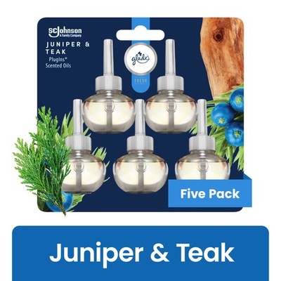 PlugIns Scented Oil Refills Air freshener, Juniper&Teak Infused W/Essential Oils