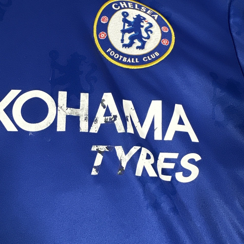 Camiseta de fútbol local Chelsea FC Football Club Fábregas 2016-2017 pequeña LS (defecto) Foto 4 de 4