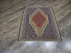 Geometric Turkish Vintage Rug,Turkish HandMade Anatolian Tribal Rug 2.9x3.9 Ft — photo 1