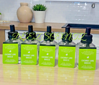 #ad BATH amp; BODY WORKS WALLFLOWER REFILLS X5 COCONUT LIME BREEZE WHITE BARN NEW $29.99