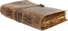 Handmade Vintage Leather Journal for Men Women Refillable Travel Diary, Anti
