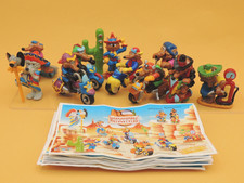 KINDER Surprise - MOTOCOYOTES 2004 - SÉRIE COMPLÈTE ! + Notices (10 Figurines)