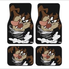 4pcs Set Looney Tunes Car Floor Mats Cartoon Theme Carpet Mat Uk Tasmania Devil