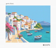 Greek Island Needlepoint Kit or Canvas