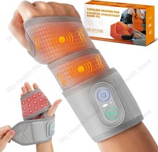 Cordless Wrist Heating Pad Massage  Wrist Massager for Carpal Tunnel  Silver Gray