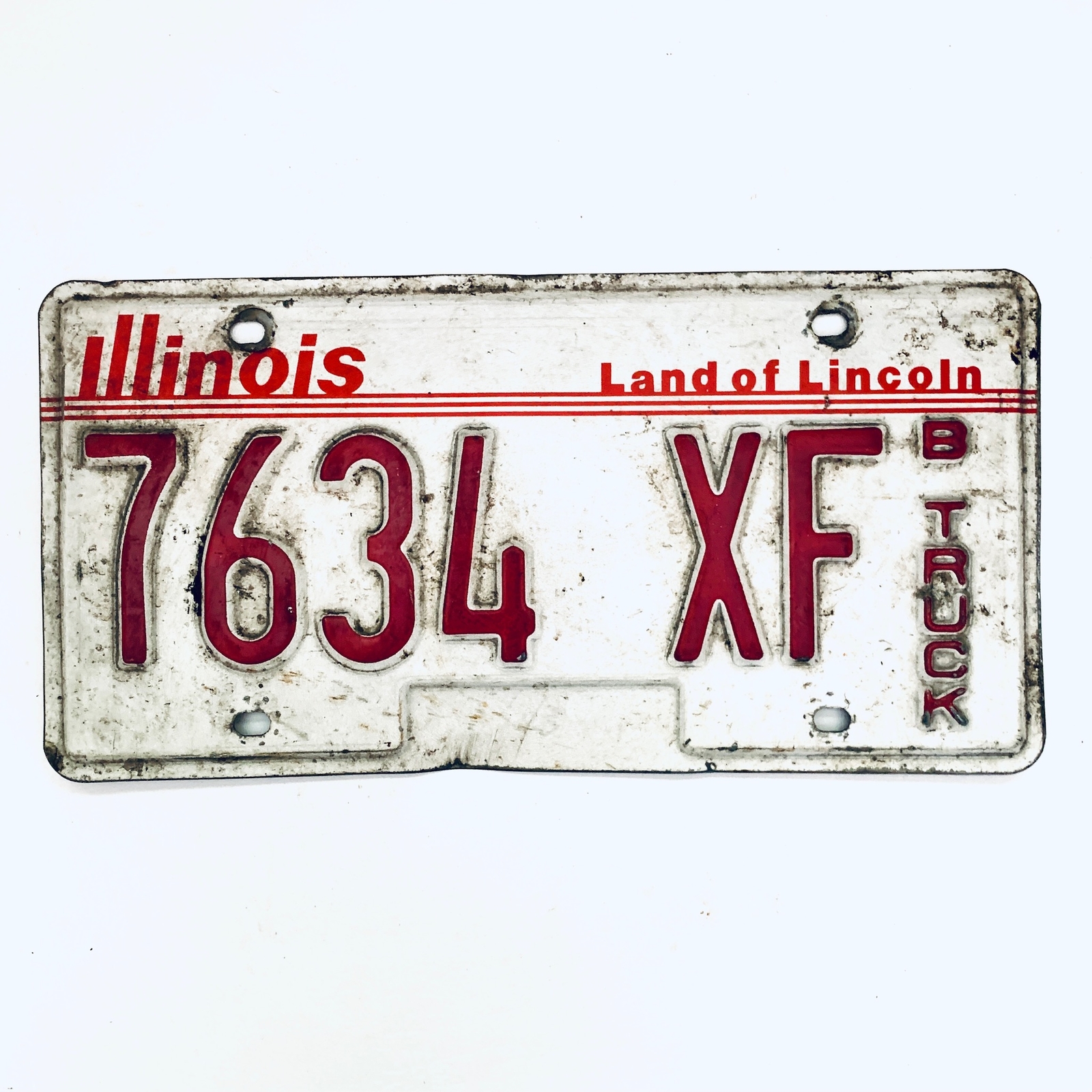 United States Illinois Land of Lincoln B Truck License Plate 7634 XF eBay
