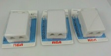 Never Used Lot Of 3 RCA White Surface Mount Duplex Telephone Jack TP2662WHN