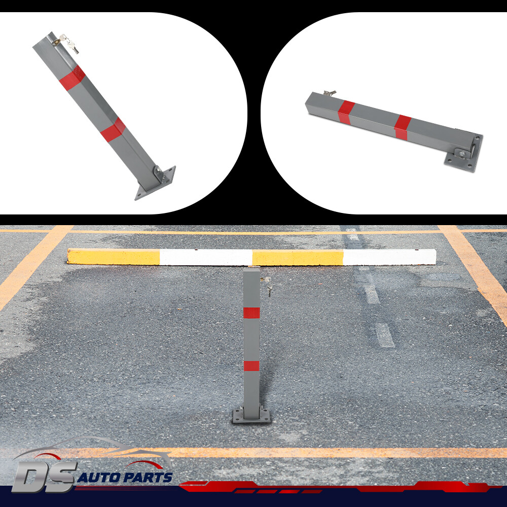 FOLDING PARKING BARRIER LOCKABLE CAR BOLLARD DRIVEWAY CAR SAFETY SECURITY POST