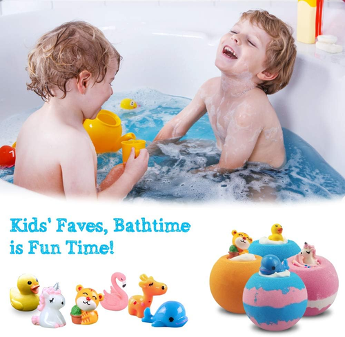 Bath Bombs for Kids, Handmade Natural Bath Bombs with Toy Inside, Shea Cocoa But - Picture 6 of 12