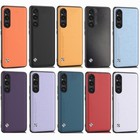 For Sony Xperia1 IV 5IV 10 IV Plain Leather Fabric Coated Rubber hard case cover