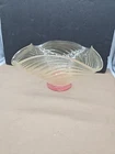 Vtg Lg. Murano Art Glass Bowl With Swirled Aventurine 12" Wide