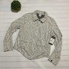 Cabi NWT Gray Cream Heathered Jacket Blazer Women  s Size Large