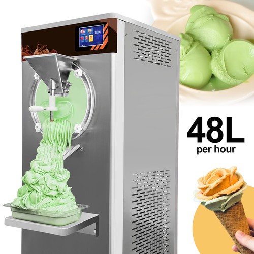 Wixkix Hard Ice Cream Machine 48L/H Gelato Batch Freezer Air Cooling Sorbet 220V - Picture 3 of 16