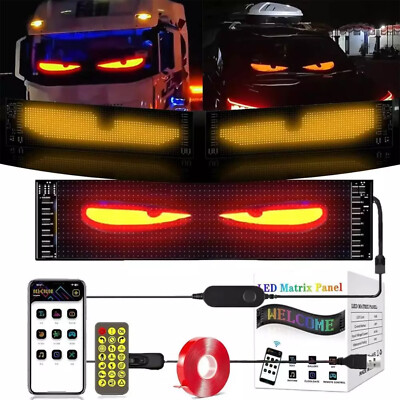 NEU Bunte Auge Lampe Soft Screen für Autofenster, Led Augen für Autofenster DIY