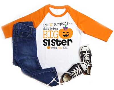 Personalized Big Sister Halloween Fall 