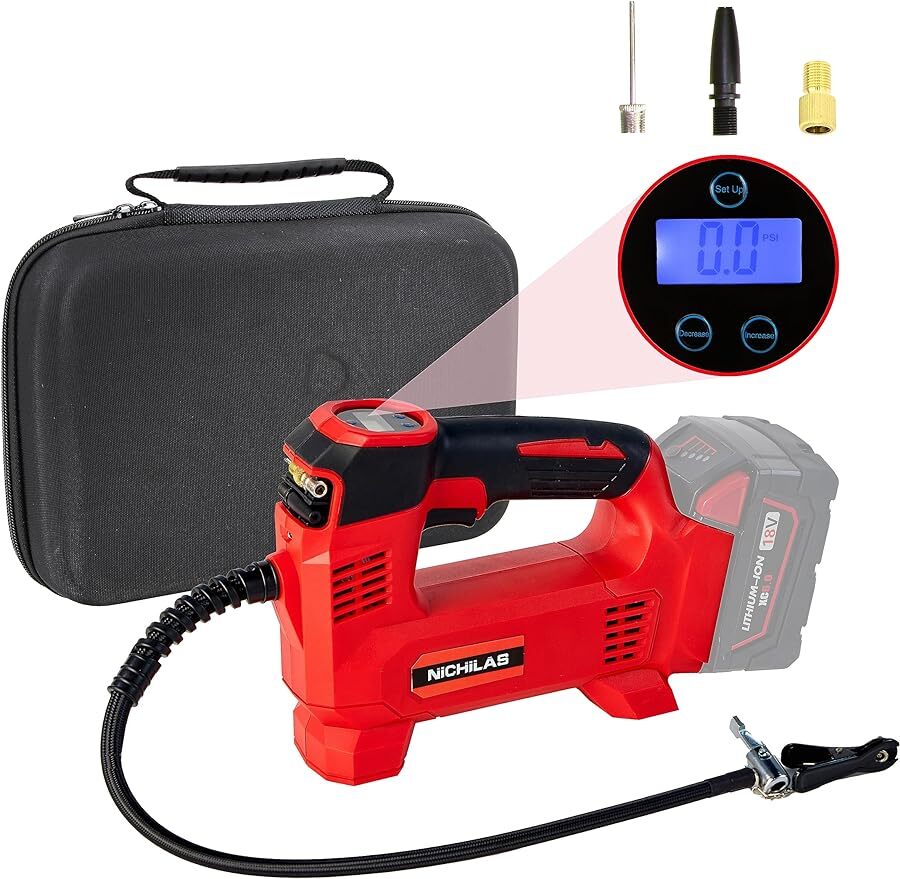 Tire Inflator for Milwaukee M18 Battery Auto Portable Air Compressor