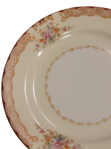Noritake N30 Dinner Plate Occupied Japan 1947 Vtg Rare Ivory White Floral 10" - Picture 9 of 16