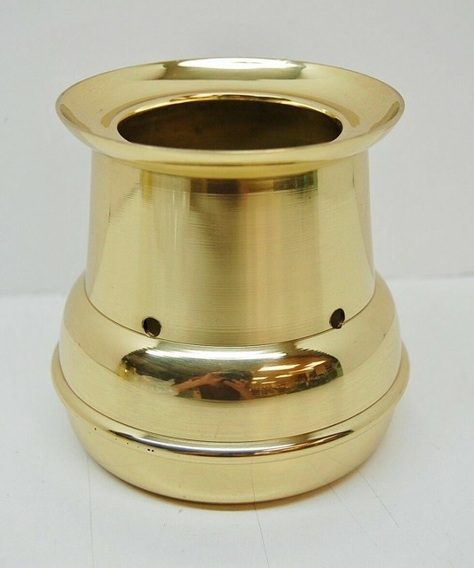 POLISHED BRASS 3" BOVE STYLE PASCHAL CANDLE FOLLOWER BURNER TOPPER