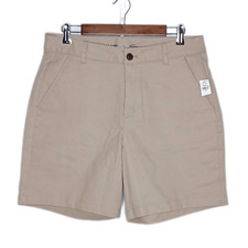 Old Navy womens adjustable waist bermuda shorts size 12 stretch beige high rise